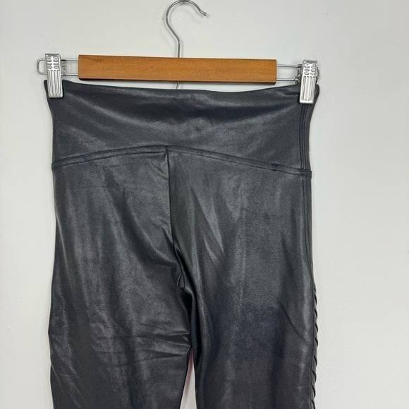 SPANX Faux Leather Moto Leggings Black Size Small Petite NWT - Picture 6 of 15